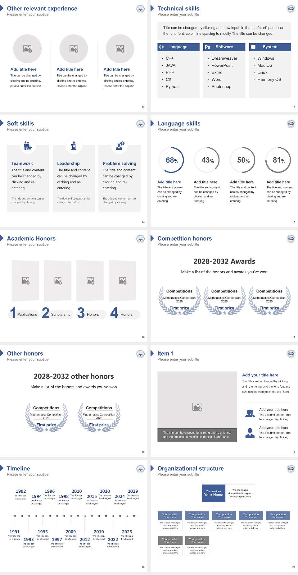 Rabbinical College of America Resume PPT Template4:3 ratio PPT effect preview image3