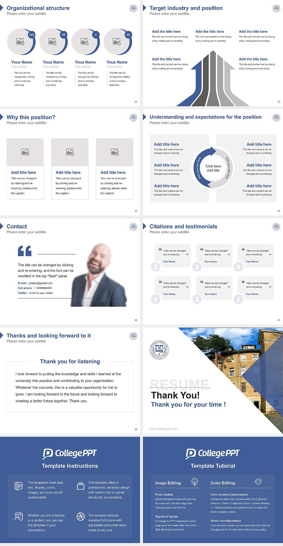 Rabbinical College of America Resume PPT Template4:3 ratio PPT effect preview image4