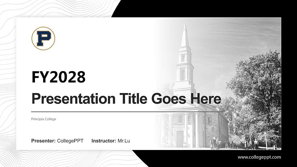 Principia College Academic Presentation/Research Findings Report PPT Template16:9 ratio PPT effect preview image