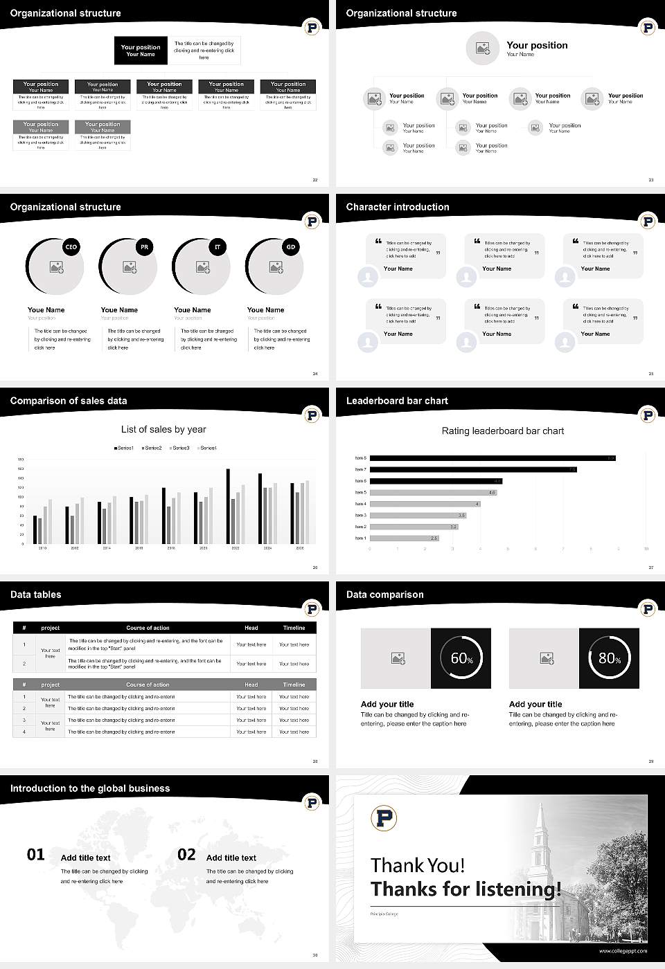 Principia College Academic Presentation/Research Findings Report PPT Template16:9 ratio PPT effect preview image4