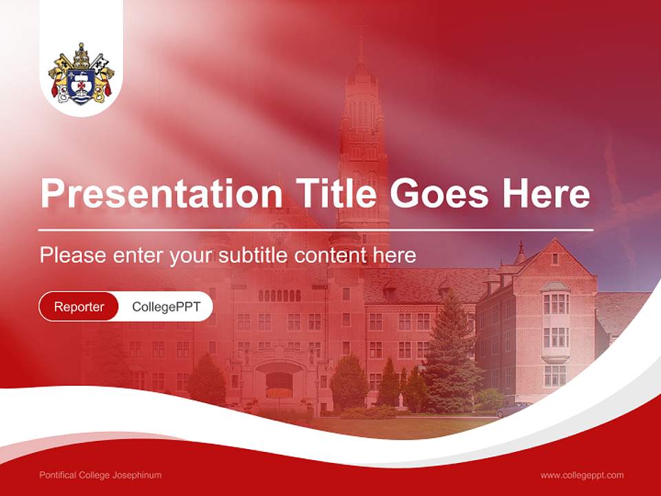 Pontifical College Josephinum Lecture Sharing and Networking Event PPT Template4:3 ratio PPT effect preview image4