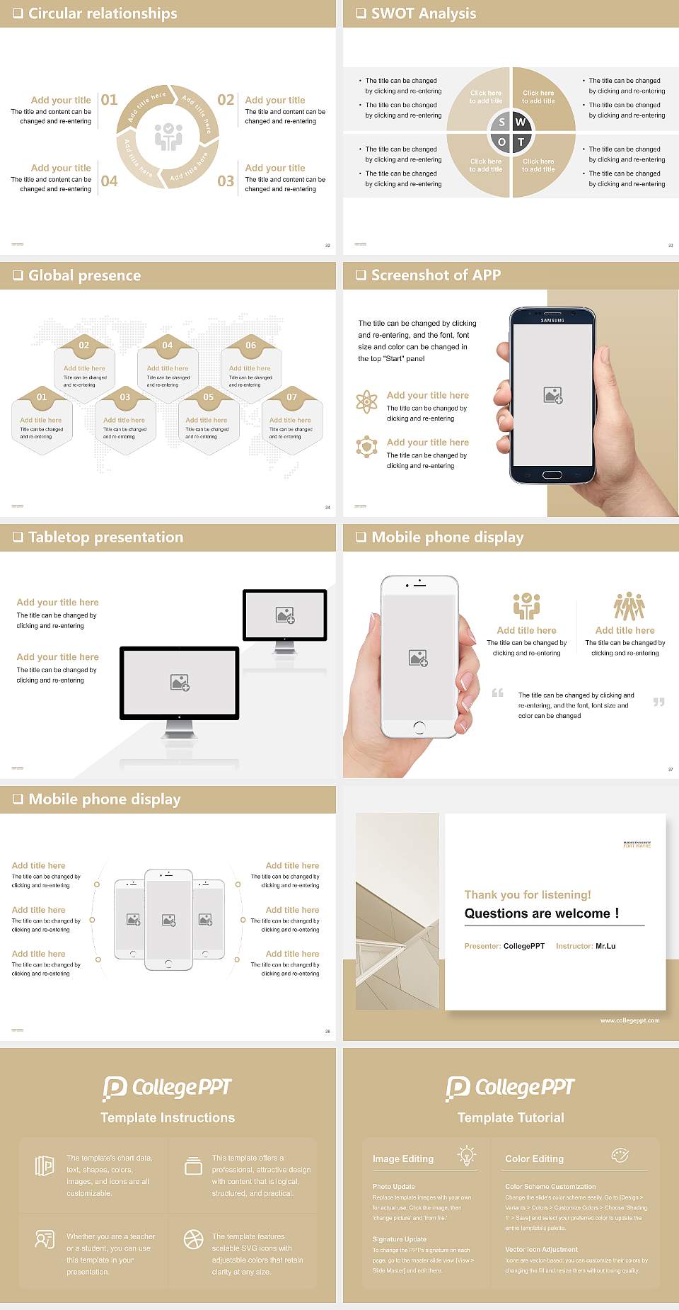 Purdue University Fort Wayne General Purpose PPT Template4:3 ratio PPT effect preview image5
