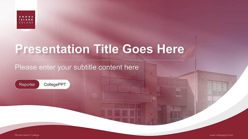 Rhode Island College Lecture Sharing and Networking Event PPT Template16:9 ratio PPT effect preview image