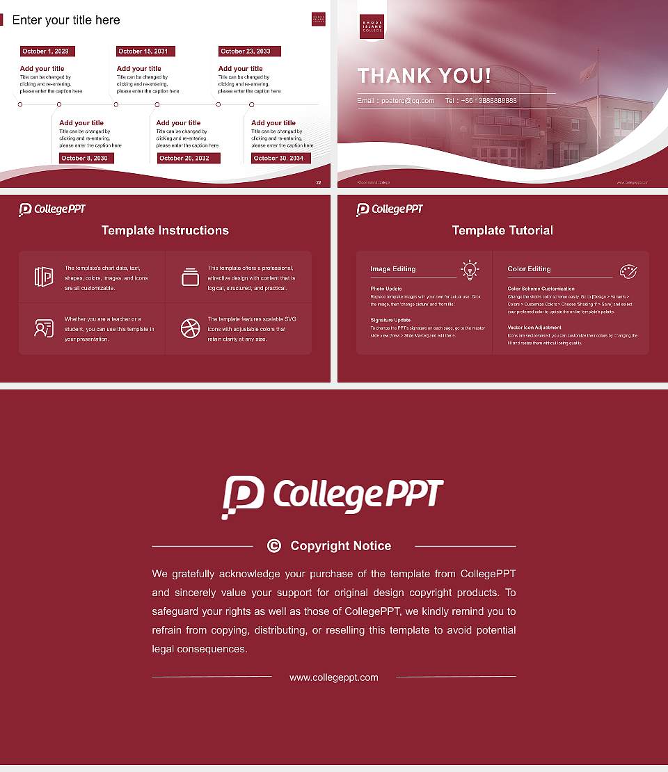 Rhode Island College Lecture Sharing and Networking Event PPT Template16:9 ratio PPT effect preview image4