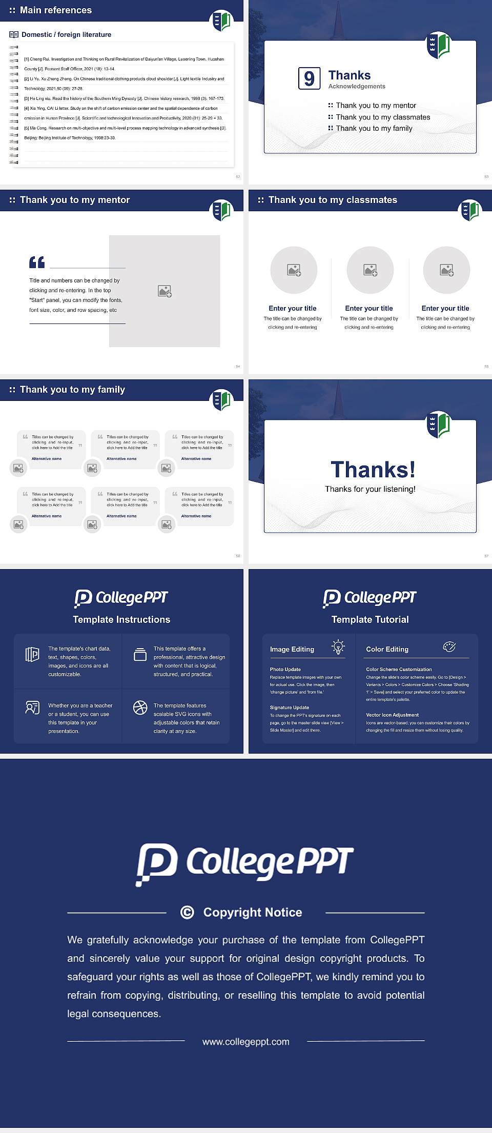 Regent University Graduation Thesis Defense PPT Template4:3 ratio PPT effect preview image7