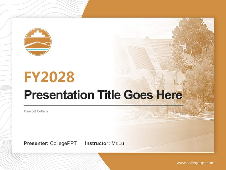 Prescott College Academic Presentation/Research Findings Report PPT Template4:3 ratio PPT effect preview image5