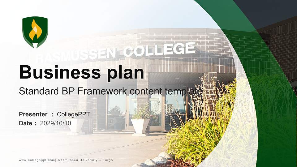 Rasmussen University – Fargo Competition/Entrepreneurship Contest PPT Template16:9 ratio PPT effect preview image