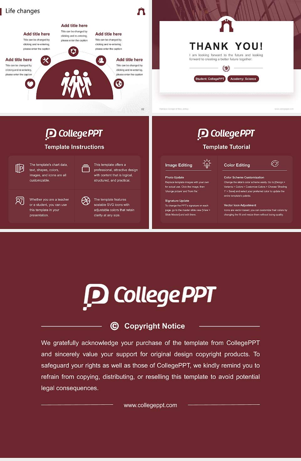 Ramapo College of New Jersey National Scholarship Defense PPT Template4:3 ratio PPT effect preview image4