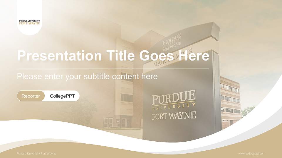Purdue University Fort Wayne Lecture Sharing and Networking Event PPT Template16:9 ratio PPT effect preview image