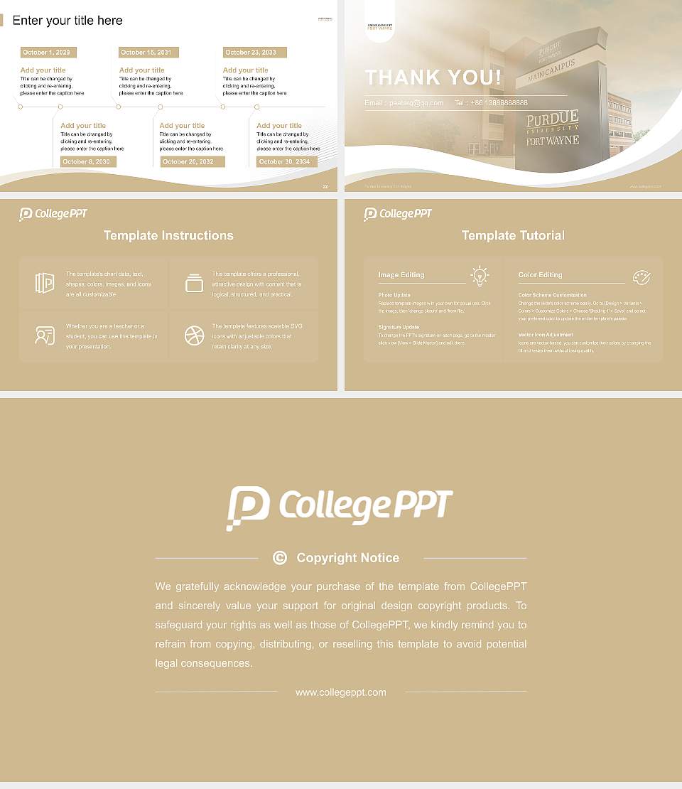 Purdue University Fort Wayne Lecture Sharing and Networking Event PPT Template16:9 ratio PPT effect preview image4