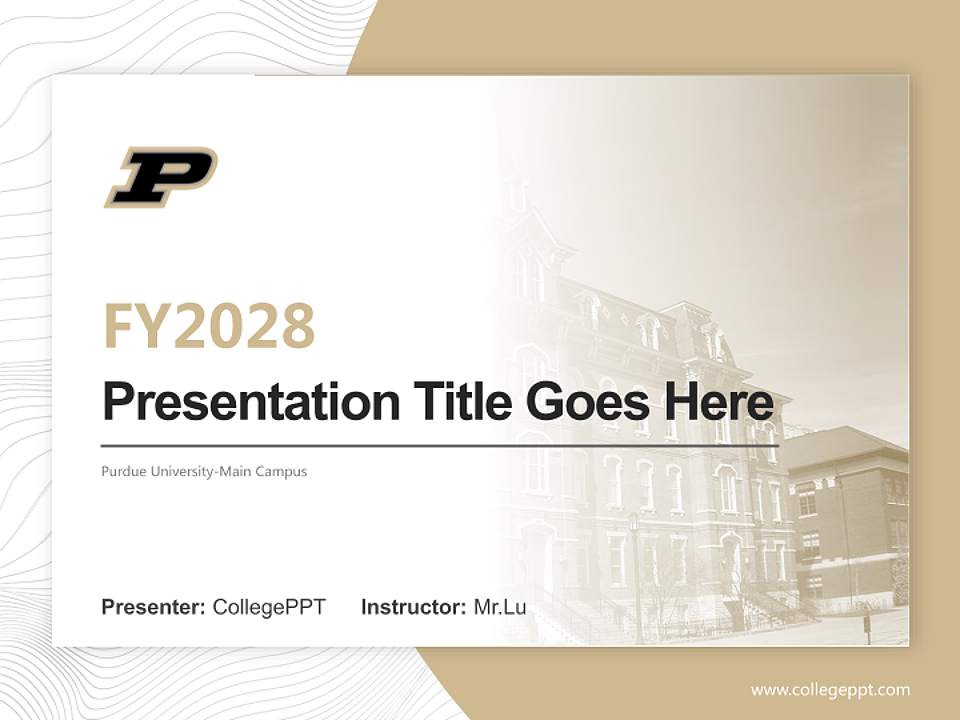 Purdue University-Main Campus Academic Presentation/Research Findings Report PPT Template4:3 ratio PPT effect preview image5