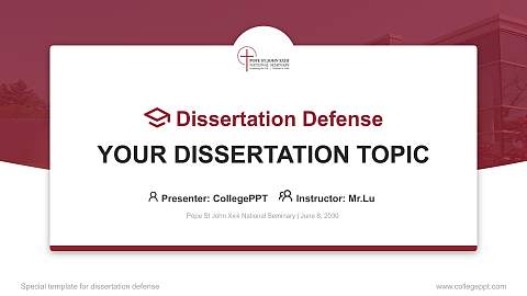 Pope St John Xxiii National Seminary Graduation Thesis Defense PPT Template