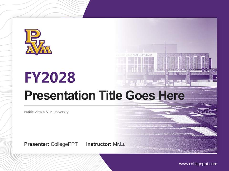 Prairie View a & M University Academic Presentation/Research Findings Report PPT Template4:3 ratio PPT effect preview image5
