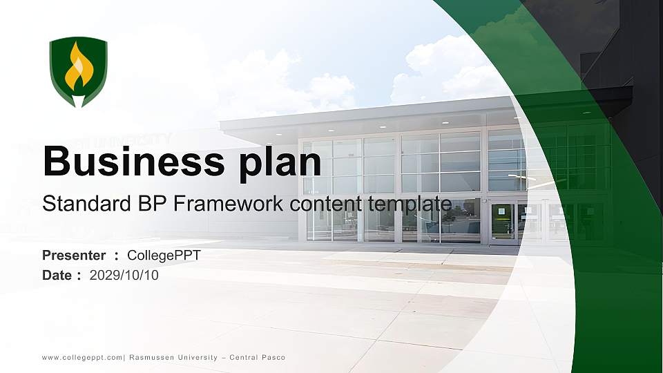 Rasmussen University – Central Pasco Competition/Entrepreneurship Contest PPT Template16:9 ratio PPT effect preview image