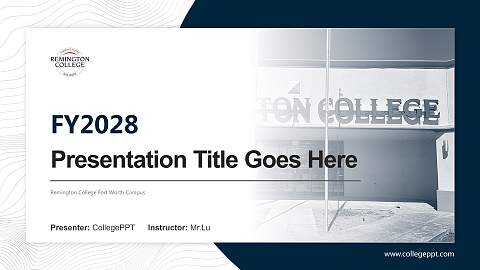 Remington College Fort Worth Campus Academic Presentation/Research Findings Report PPT Template