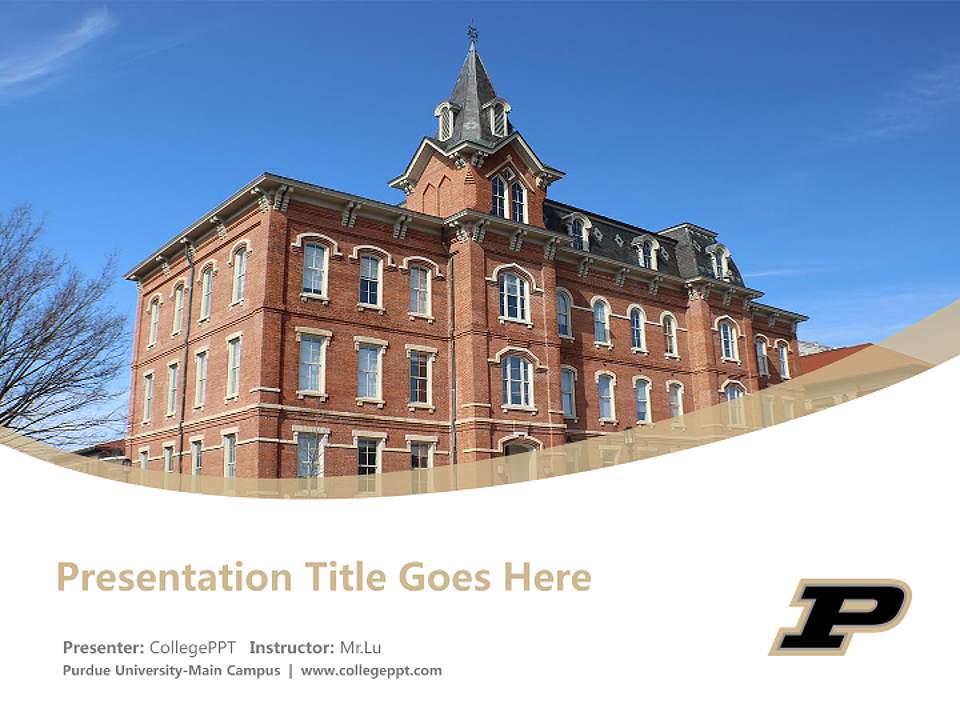 Purdue University-Main Campus Course/Courseware Creation PPT Template4:3 ratio PPT effect preview image5