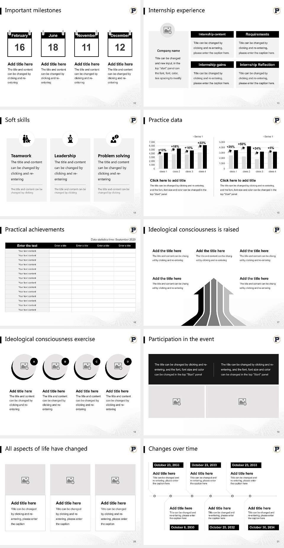 Principia College National Scholarship Defense PPT Template4:3 ratio PPT effect preview image3