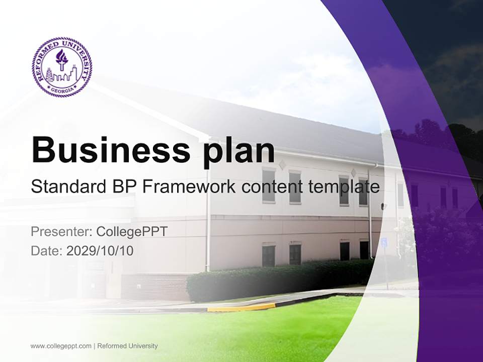 Reformed University Competition/Entrepreneurship Contest PPT Template4:3 ratio PPT effect preview image9
