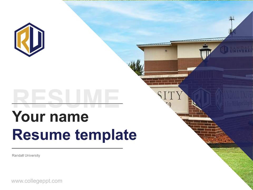 Randall University Resume PPT Template4:3 ratio PPT effect preview image5