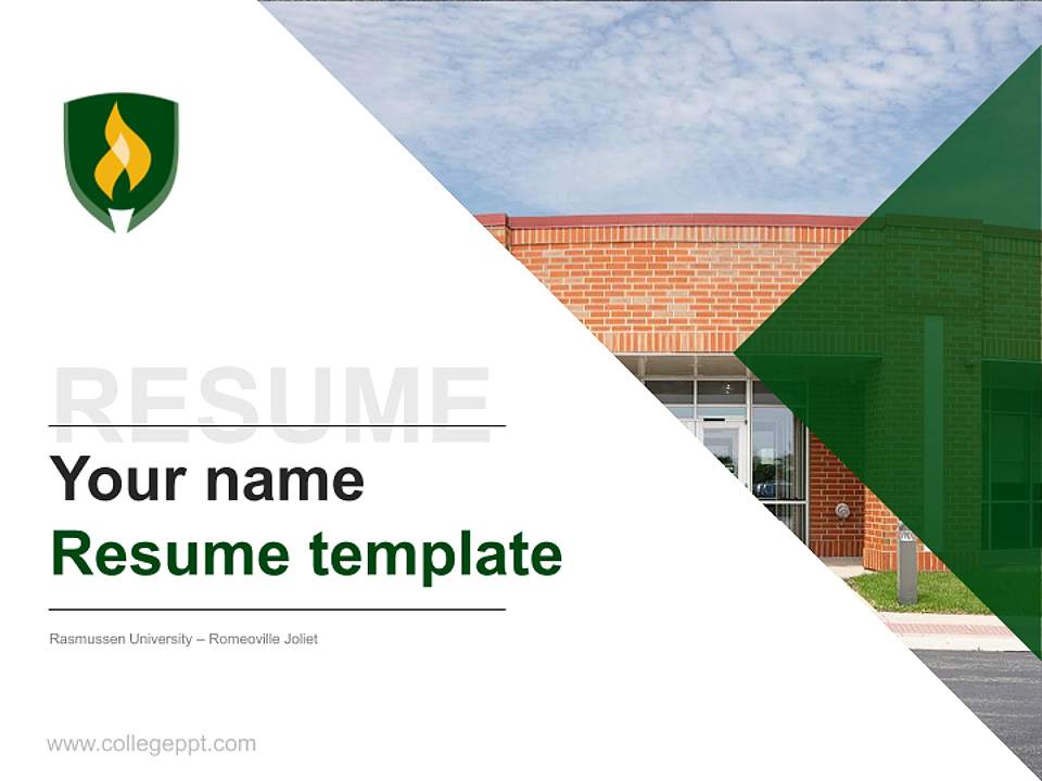 Rasmussen University – Romeoville Joliet Resume PPT Template4:3 ratio PPT effect preview image5