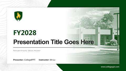 Rasmussen University – Wausau, Wisconsin Academic Presentation/Research Findings Report PPT Template