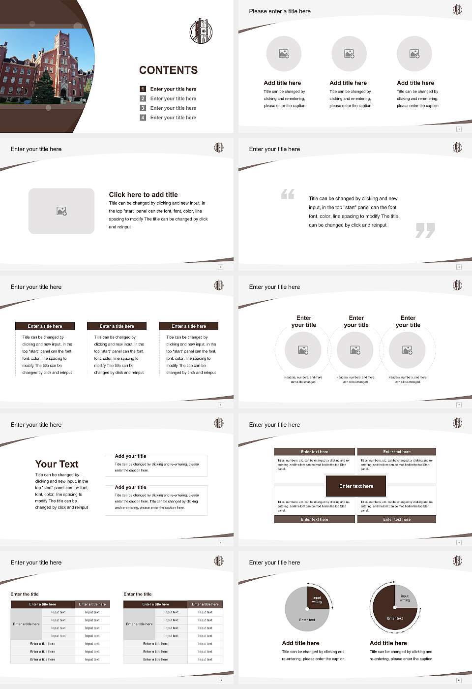 Quincy University Course/Courseware Creation PPT Template16:9 ratio PPT effect preview image2