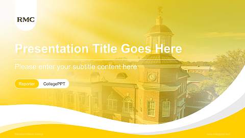 Randolph-Macon College Lecture Sharing and Networking Event PPT Template