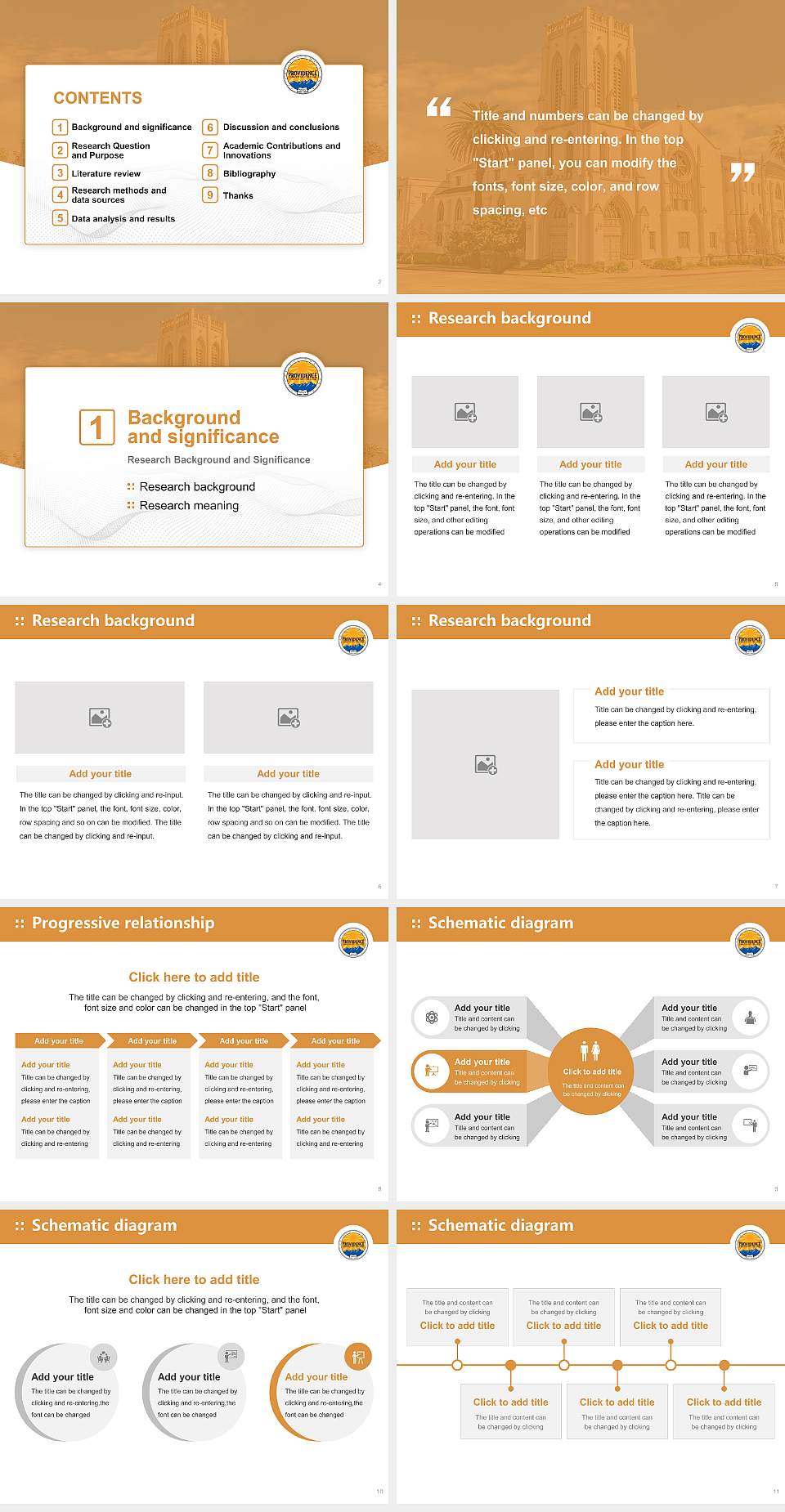 Providence Christian College Graduation Thesis Defense PPT Template4:3 ratio PPT effect preview image2