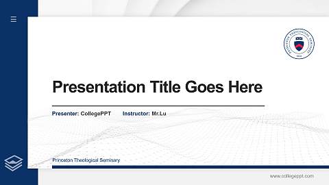 Princeton Theological Seminary Thesis Proposal/Graduation Defense PPT Template