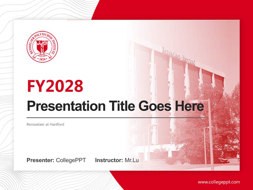 Rensselaer at Hartford Academic Presentation/Research Findings Report PPT Template4:3 ratio PPT effect preview image5