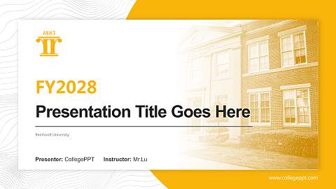 Reinhardt University Academic Presentation/Research Findings Report PPT Template