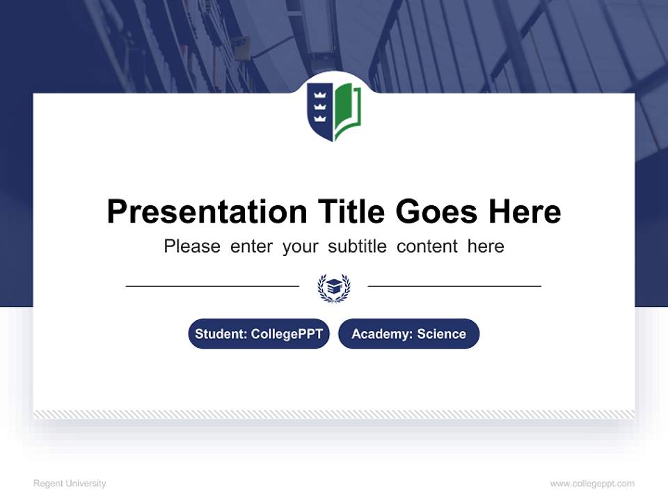 Regent University National Scholarship Defense PPT Template4:3 ratio PPT effect preview image4