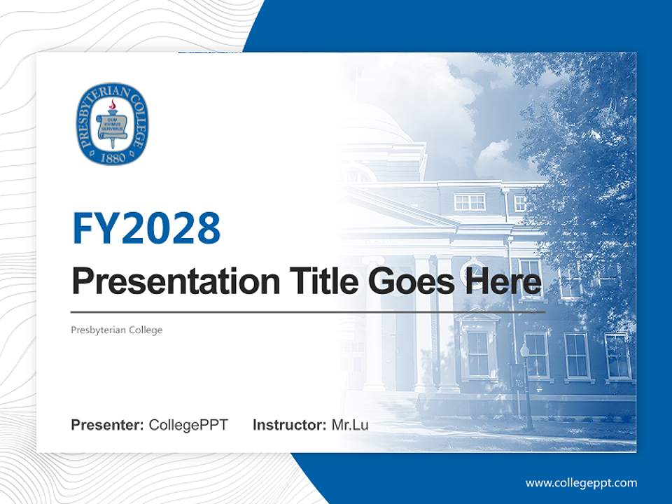 Presbyterian College Academic Presentation/Research Findings Report PPT Template4:3 ratio PPT effect preview image5