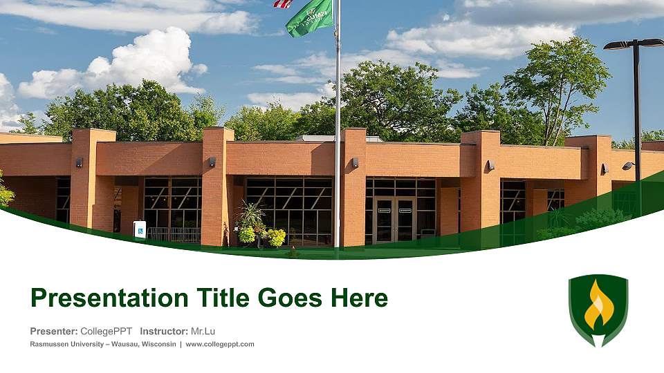 Rasmussen University – Wausau, Wisconsin Course/Courseware Creation PPT Template16:9 ratio PPT effect preview image
