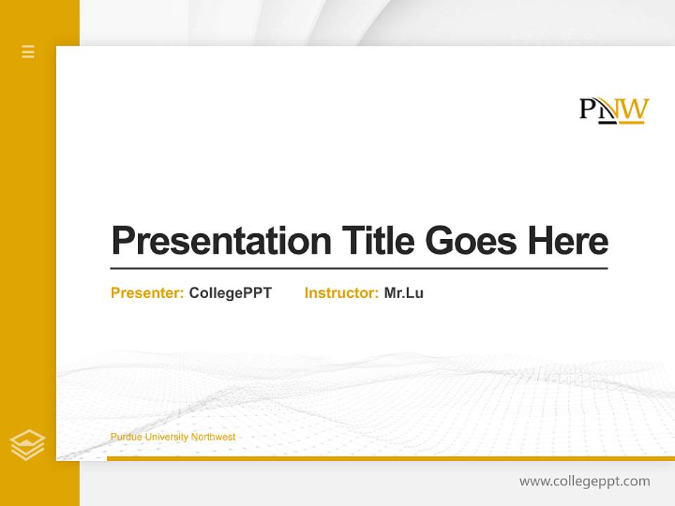 Purdue University Northwest Thesis Proposal/Graduation Defense PPT Template4:3 ratio PPT effect preview image5