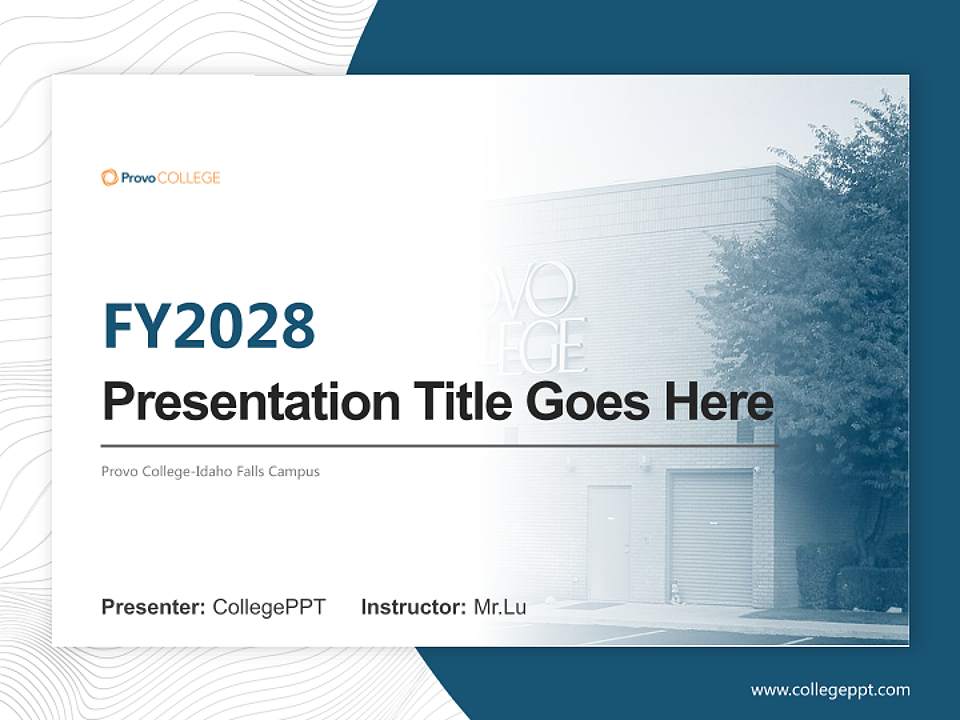 Provo College-Idaho Falls Campus Academic Presentation/Research Findings Report PPT Template4:3 ratio PPT effect preview image5