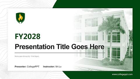 Rasmussen University – Fort Myers Academic Presentation/Research Findings Report PPT Template