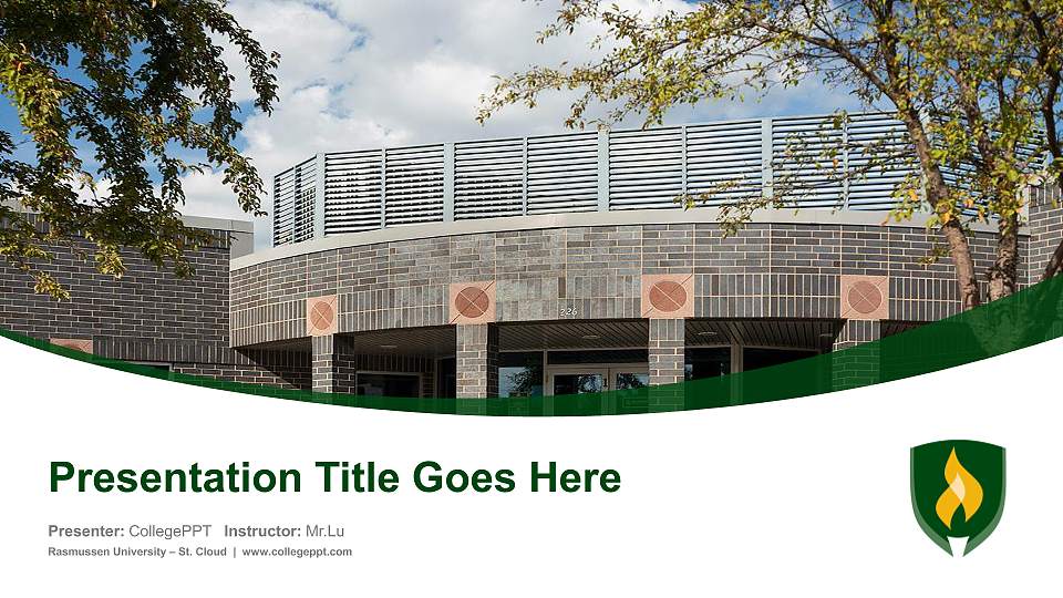 Rasmussen University – St. Cloud Course/Courseware Creation PPT Template16:9 ratio PPT effect preview image