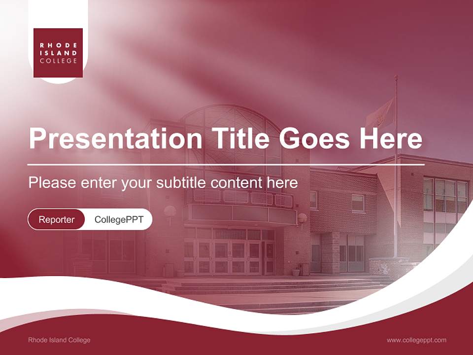 Rhode Island College Lecture Sharing and Networking Event PPT Template4:3 ratio PPT effect preview image4