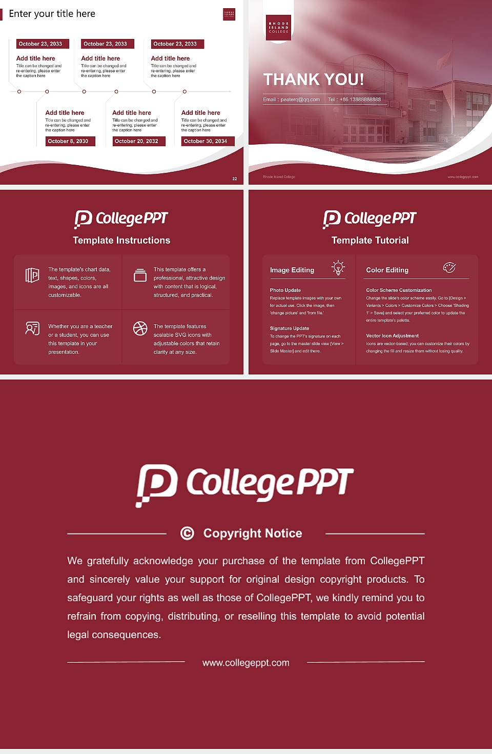 Rhode Island College Lecture Sharing and Networking Event PPT Template4:3 ratio PPT effect preview image4