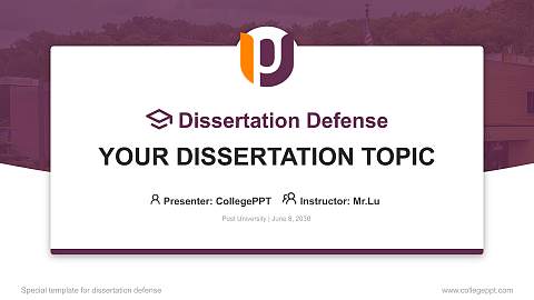 Post University Graduation Thesis Defense PPT Template