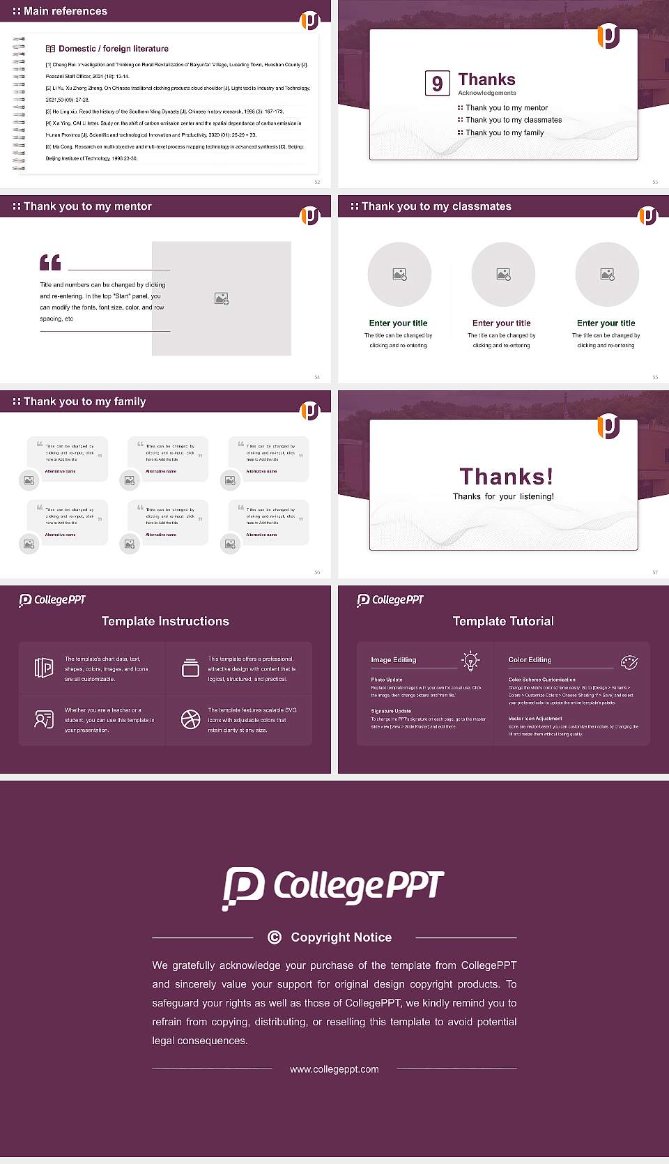 Post University Graduation Thesis Defense PPT Template16:9 ratio PPT effect preview image7