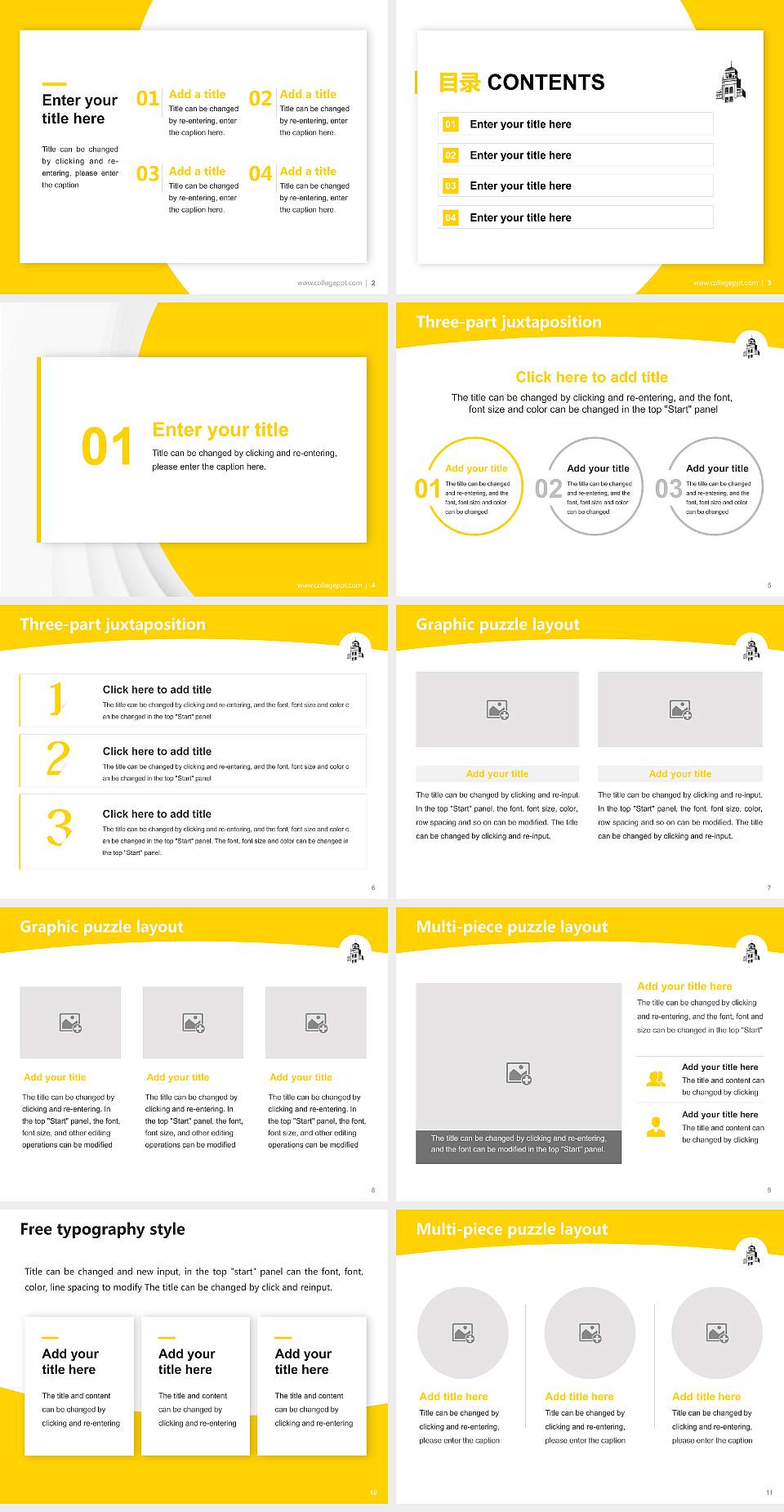 Randolph College Academic Presentation/Research Findings Report PPT Template4:3 ratio PPT effect preview image2