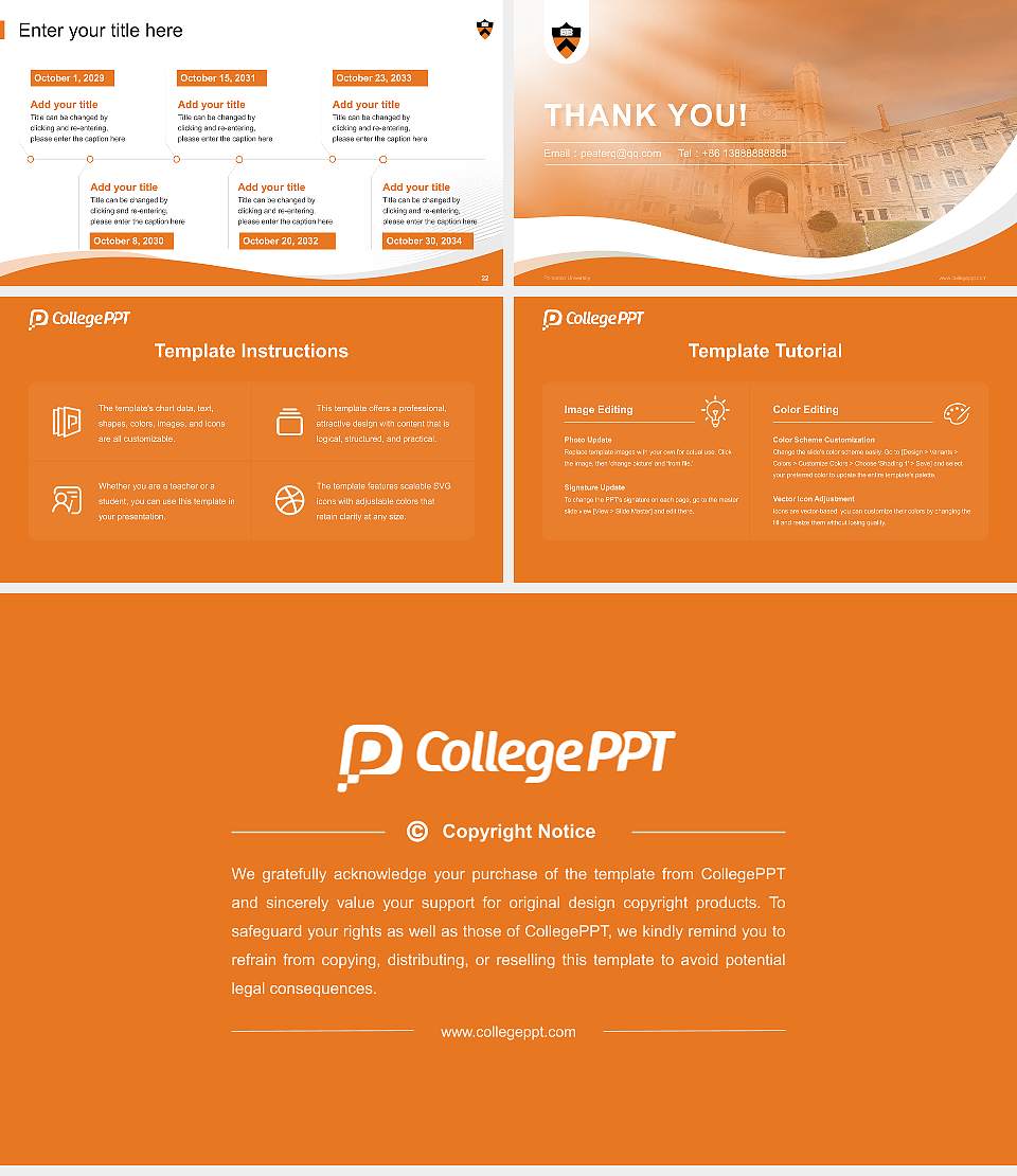 Princeton University Lecture Sharing and Networking Event PPT Template16:9 ratio PPT effect preview image4