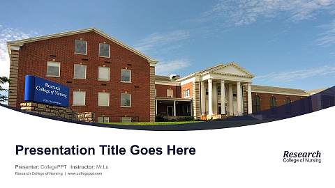 Research College of Nursing Course/Courseware Creation PPT Template