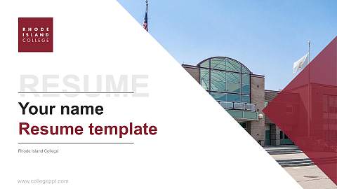 Rhode Island College Resume PPT Template