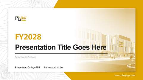 Purdue University Northwest Academic Presentation/Research Findings Report PPT Template