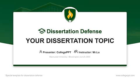 Rasmussen University – Bloomington Graduation Thesis Defense PPT Template