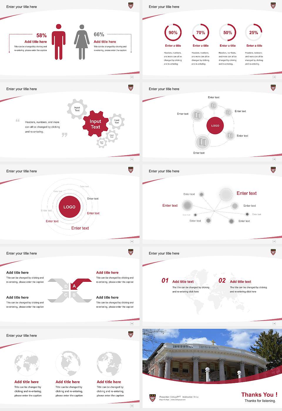 Regis College Course/Courseware Creation PPT Template16:9 ratio PPT effect preview image4