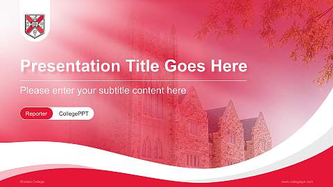 Rhodes College Lecture Sharing and Networking Event PPT Template